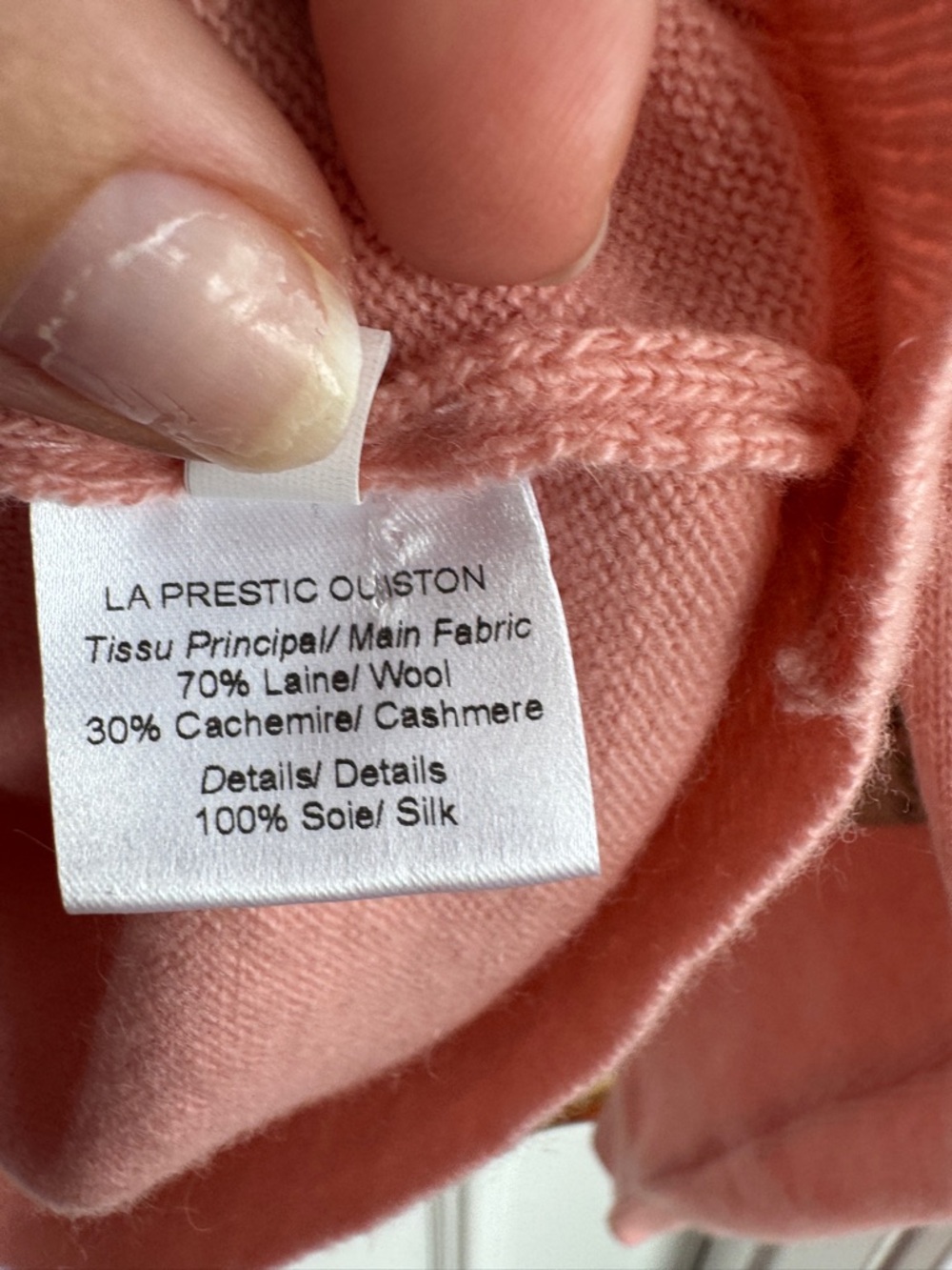 La Prestic Ouiston Open-Front Knit Cardigan Size Medium Women - Picture 6 of 7